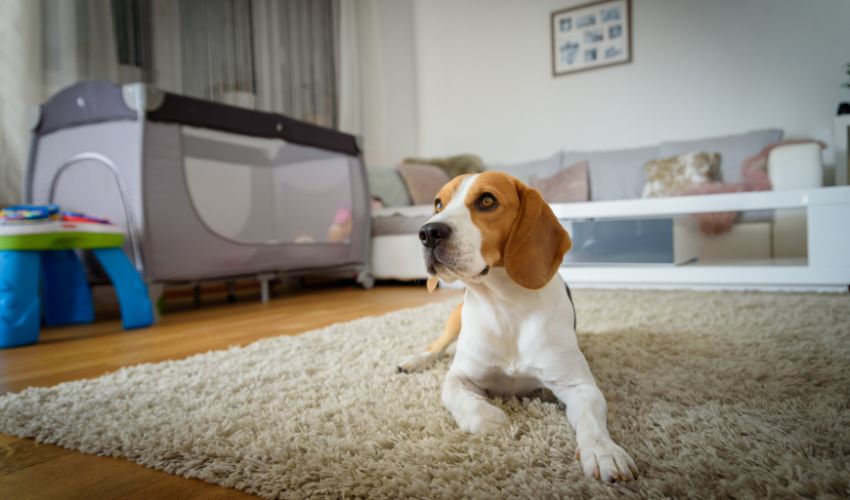 chien-beagle-couche-sur-tapis